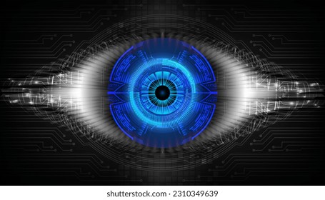 eye cyber circuit future technology concept background