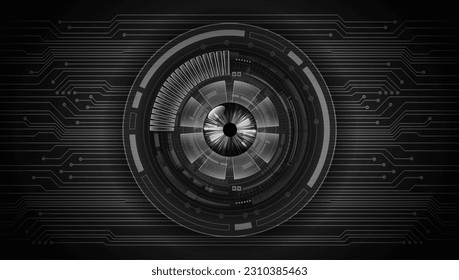 eye cyber circuit future technology concept background