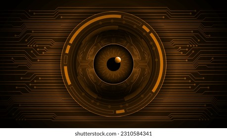 eye cyber circuit future technology concept background