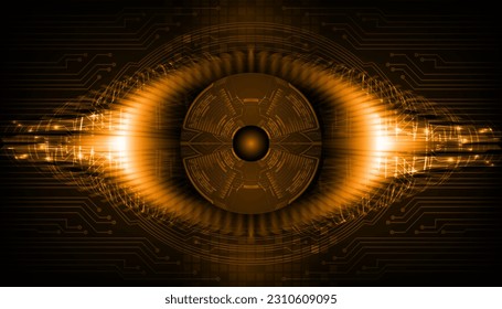 eye cyber circuit future technology concept background