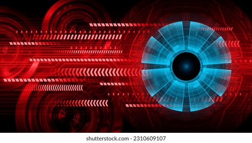eye cyber circuit future technology concept background