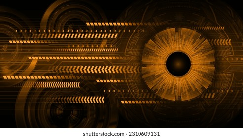 eye cyber circuit future technology concept background