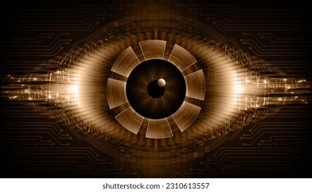 eye cyber circuit future technology concept background