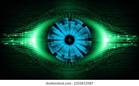 eye cyber circuit future technology concept background