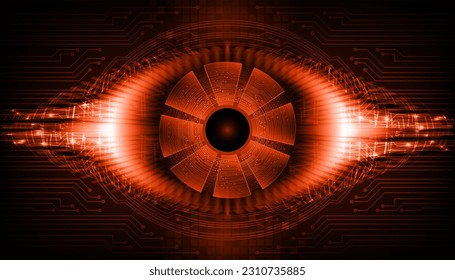 eye cyber circuit future technology concept background