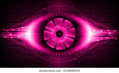 eye cyber circuit future technology concept background