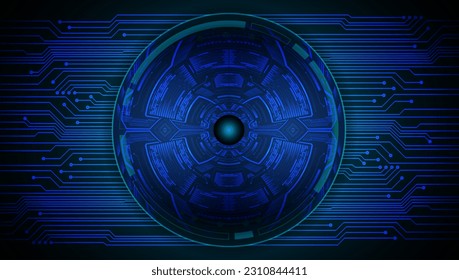 eye cyber circuit future technology concept background