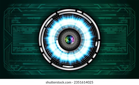 eye cyber circuit future technology concept background