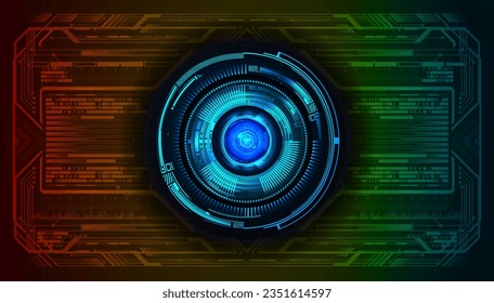 eye cyber circuit future technology concept background