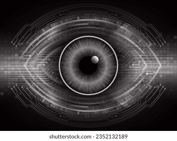 fondo de concepto de tecnología futura de circuito de los ojos