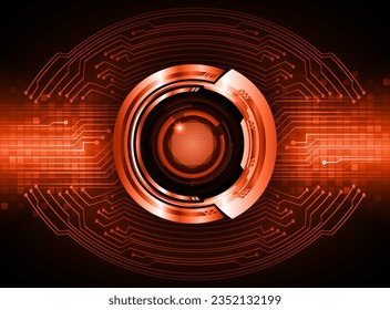 eye cyber circuit future technology concept background