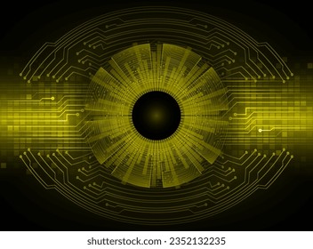 eye cyber circuit future technology concept background