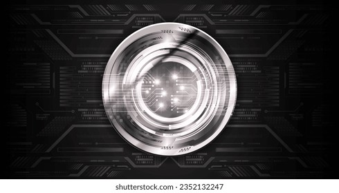 eye cyber circuit future technology concept background