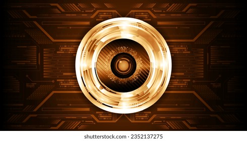 eye cyber circuit future technology concept background