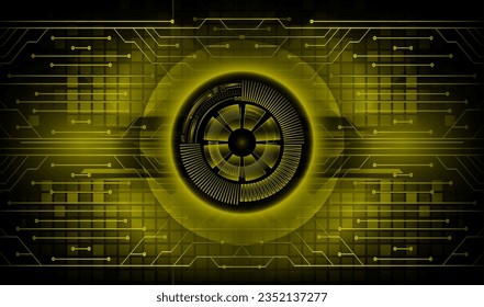 eye cyber circuit future technology concept background