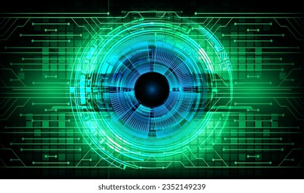 eye cyber circuit future technology concept background