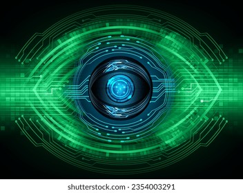 eye cyber circuit future technology concept background