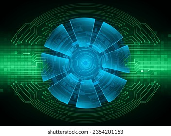 eye cyber circuit future technology concept background