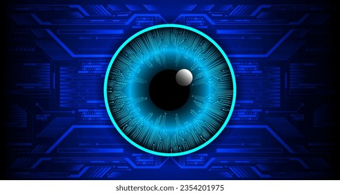 eye cyber circuit future technology concept background