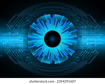 eye cyber circuit future technology concept background