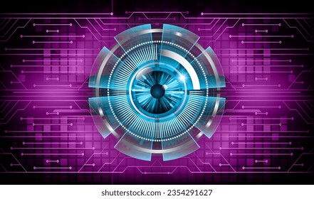 fondo de concepto de tecnología futura de circuito de los ojos