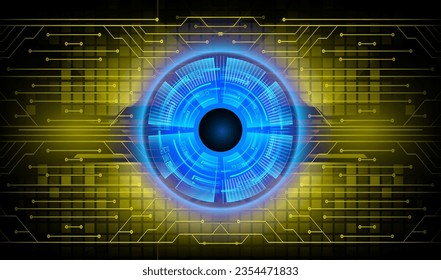 eye cyber circuit future technology concept background