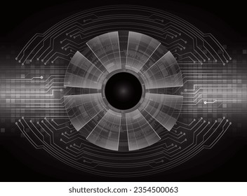 eye cyber circuit future technology concept background