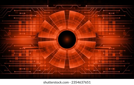 eye cyber circuit future technology concept background