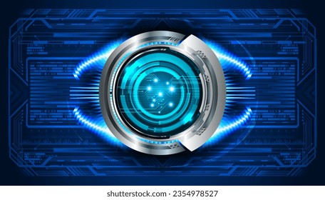 eye cyber circuit future technology concept background