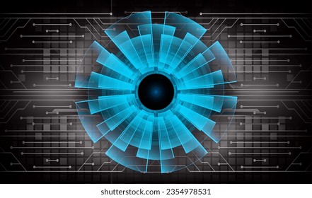 eye cyber circuit future technology concept background