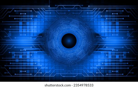 eye cyber circuit future technology concept background