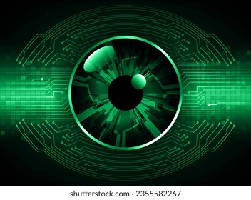 eye cyber circuit future technology concept background