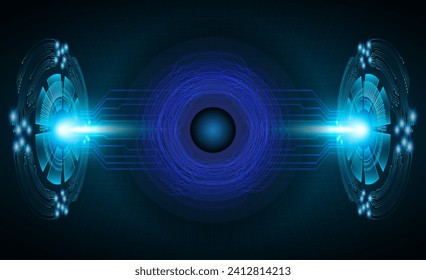 eye cyber circuit future technology concept background