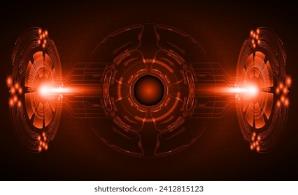 eye cyber circuit future technology concept background