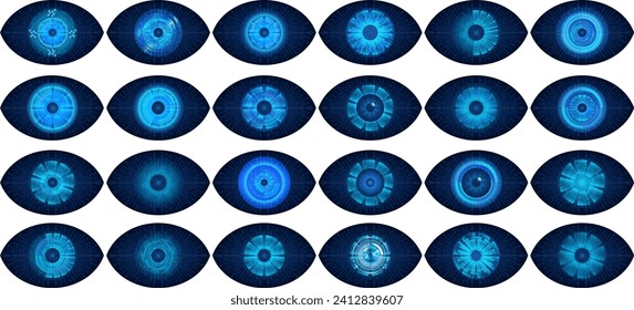 eye cyber circuit future technology concept background
