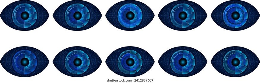 eye cyber circuit future technology concept background