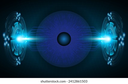 eye cyber circuit future technology concept background