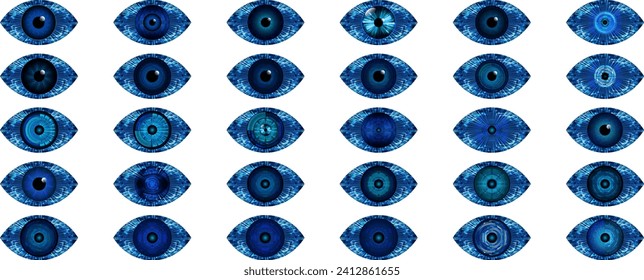 eye cyber circuit future technology concept background