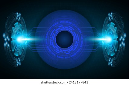 eye cyber circuit future technology concept background