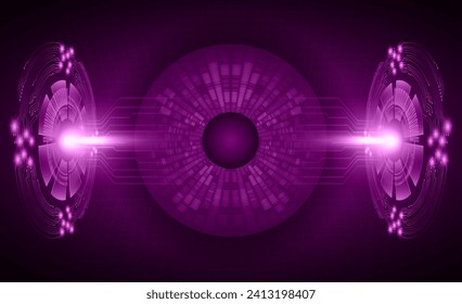eye cyber circuit future technology concept background