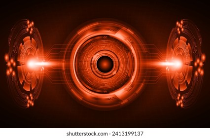 eye cyber circuit future technology concept background