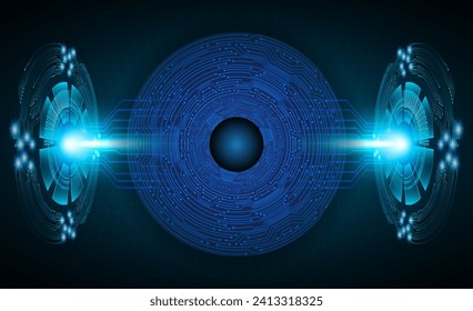 fondo de concepto de tecnología futura de circuito de los ojos