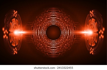 eye cyber circuit future technology concept background