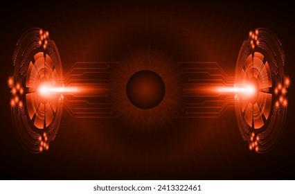 fondo de concepto de tecnología futura de circuito de los ojos