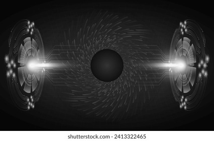 fondo de concepto de tecnología futura de circuito de los ojos