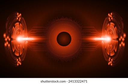 eye cyber circuit future technology concept background