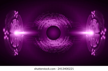 eye cyber circuit future technology concept background