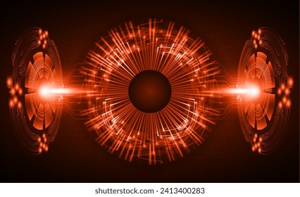 fondo de concepto de tecnología futura de circuito de los ojos