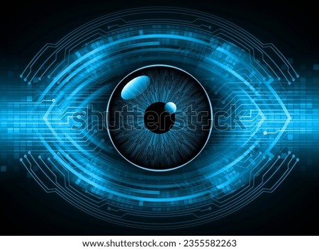 eye cyber circuit future technology concept background