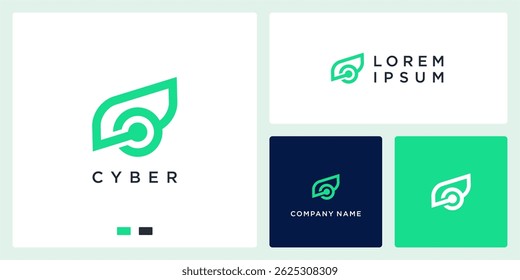 Tecnología de diseño de logo cibernético de ojos